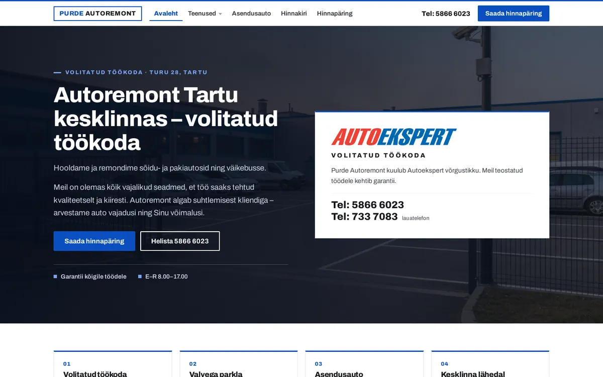 purdeautoremont.ee koduleht