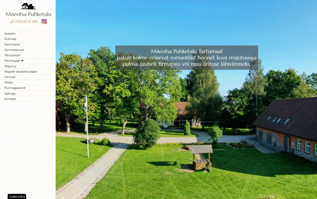 Kodulehe kujunduse näide